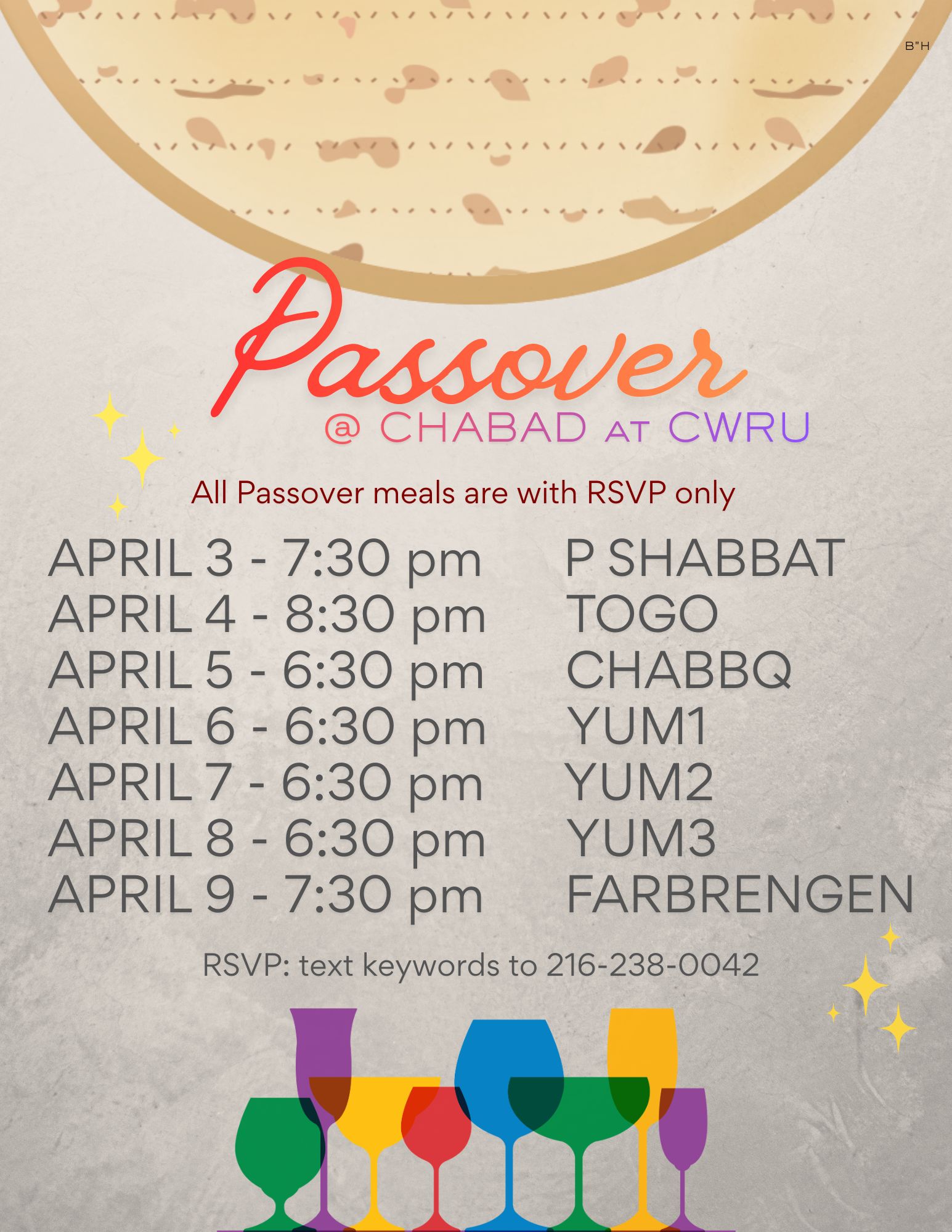 Passover Schedule